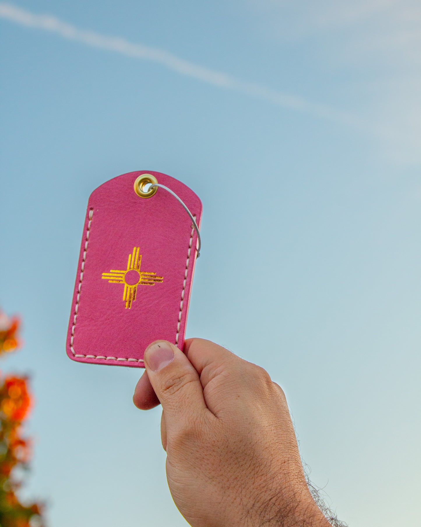 Sunport Pink Roadrunner Luggage Tag